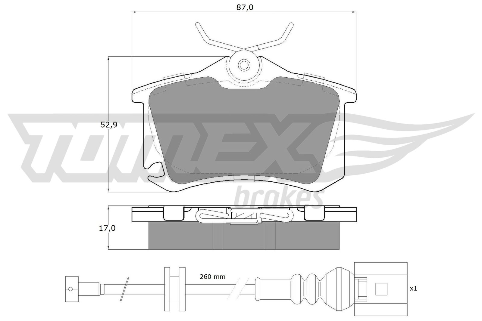 Sada brzdových platničiek kotúčovej brzdy TOMEX Brakes